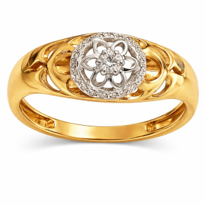 1,76-9-12312-100-16-1+дор.б-А Кольцо (Au 585)