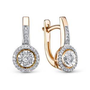 40-5-5913-103И2-2К-БР Серьги (Au 585)