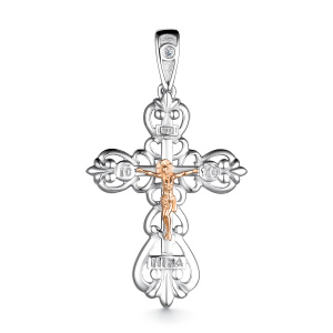 03-3401-000Б-00-крестик бр Подвеска (Ag 925)