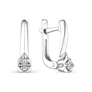 С-02-1842-000Б-00-брил Серьги (Ag 925)