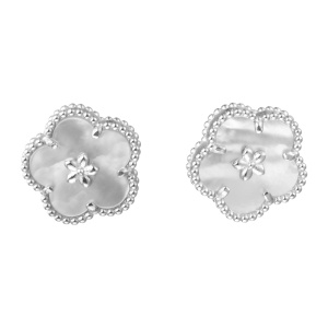 28С145231-перл Серьги (Ag 925)