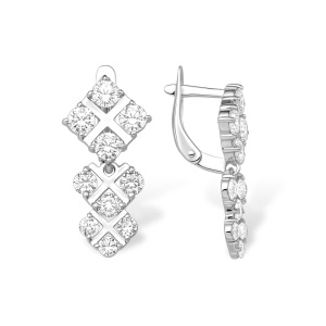 12100111874-501-с3,5фиа Серьги (Ag 925)