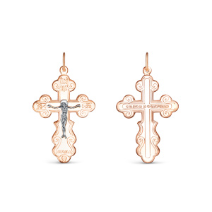 080031-1-Крест пров Подвеска (Au 585)