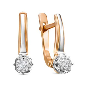 37-5-3444-103ИНВ-2К-БР Серьги (Au 585)